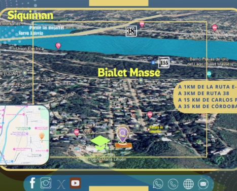 Vendo lote de 390 m2-  Bialet Masse