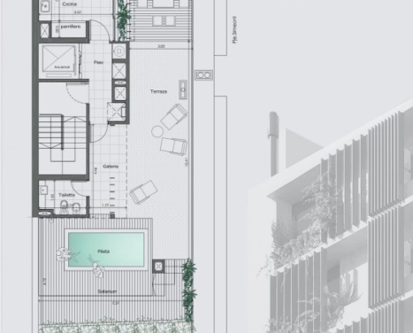 Departamentos loft de 2 dormitorios Centro de Rosario - Pje. Simeoni 1192 Exelente Ubicacion