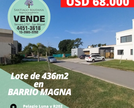 VENTA LOTE BARRIO MAGNA A. SOURDEAUX MALVINAS ARGENTINAS
