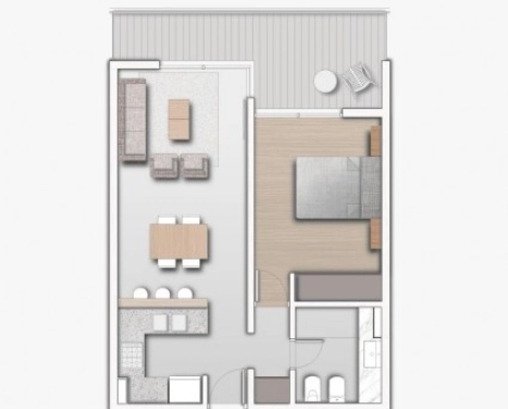 San Martin 2900, esquina rueda. Proyecto 1 dormitorio. Excelente calidad constructiva