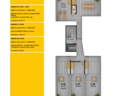 Monoambiente  - Entrega INMEDIATA - Terraza uso común con parrilleros - Castellanos 400